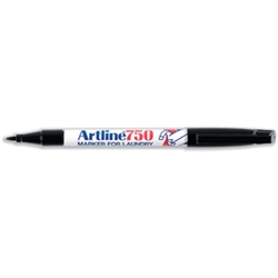Artline 750 Laundry Marker Black [Pack 12]